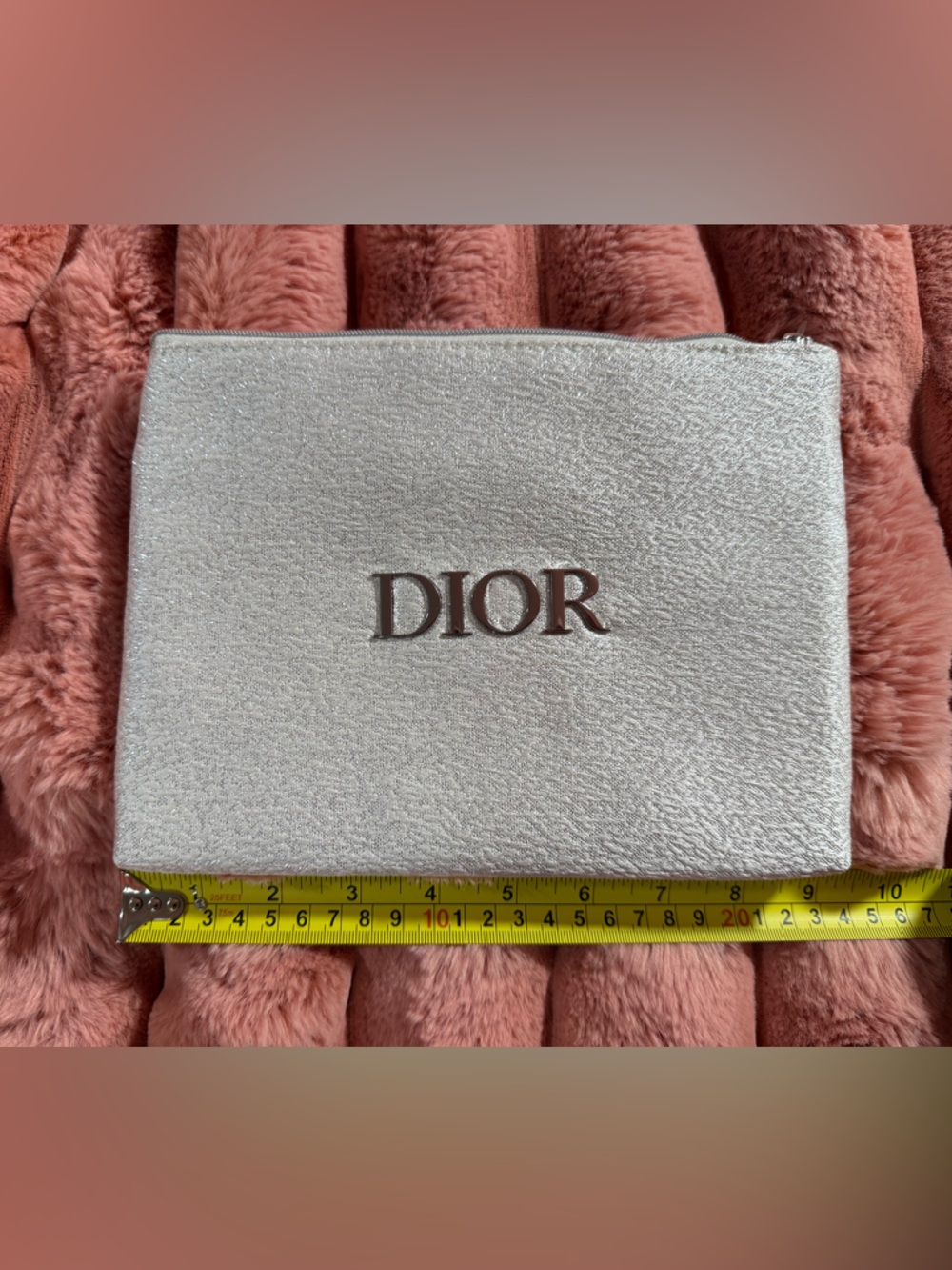 Dior Beauty gift with purchase Silver Logo Zip Pouch - Picture 6 of 8